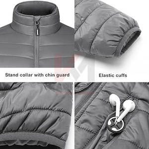 Chaqueta de invierno hinchada con aislamiento para hombre, ligera, para viajes, resistente al agua, OEM, estampado de pantalla de hojaldre, bordado personalizado - Product Image 6