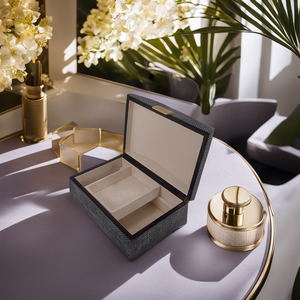 Boîte à bijoux DAPHOCO en faux shagreen, cadeau personnalisé pour femmes et amies, étui à bijoux de voyage, cadeau de la Saint-Valentin, modèle 097 Binh Duong - Product Image 6