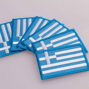 L'écusson du drapeau grec, le drapeau du pays de l'emblème national de la Grèce, fer brodé sur - Product Image 6