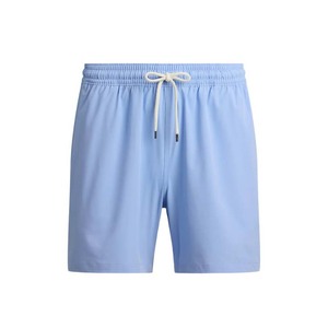 Shorts de bain pour hommes 130 GSM en polyester peau de pêche, imprimé floral tropical bleu et blanc, sublimation, logo personnalisé, vêtements de plage pour hommes - Product Image 3