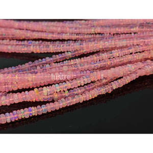 ลูกปัดโอปอลสีชมพูเอธิโอเปียทรงรอนเดล บรรจุในถุง โอปอลสีชมพูเอธิโอเปียจากเอธิโอเปีย - Product Image 3