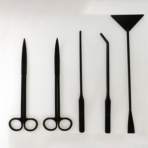 Kit de herramientas para acuario 5 en 1, pinzas de acero inoxidable de Color negro, espátula de tijera, juego de herramientas para tanque de acuario multifuncional - Product Image 3
