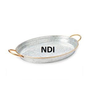 Bandeja de servidor de Pasta para comida de desayuno usada en el hogar, forma personalizada, vajilla de Metal, decoración de mesa, bandeja para servir - Product Image 1