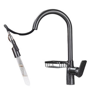 Robinet de cuisine en zinc <span class=keywords><strong>à</strong></span> bec extractible, robinet de cuisine <span class=keywords><strong>à</strong></span> eau chaude et froide, robinet d'évier, vente en gros, meilleures ventes - Product Image 2