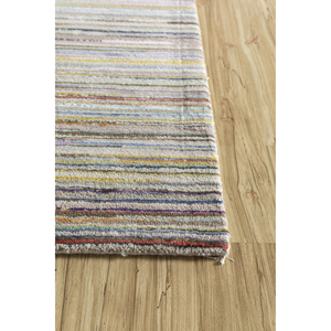 Tapis Kavi's Chaos Theory multi-nœuds en laine, bambou et soie, rayé, modèle Esk-460, pour la décoration de la maison et du salon, tapis de Jaipur, États-Unis - Product Image 4