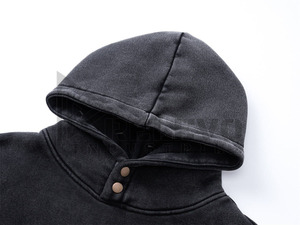 Sweat à capuche en molleton 100 % coton pour homme, haute qualité, délavage acide, logo personnalisé, respirant, anti-rétrécissement, best-seller, prix raisonnable - Product Image 3