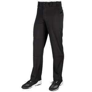 Pantalon de baseball de haute qualité pour adultes, noir, personnalisé, fermeture à boutons, durable, coupe décontractée, longueur intégrale, vêtements de sport actifs - Product Image 3