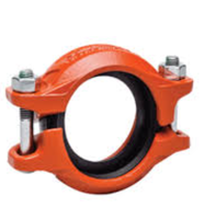 Accouplement rigide rainuré en fonte ductile, revêtement époxy rouge pour systèmes de lutte contre l'incendie et de conduites d'eau ANSI/AWWA