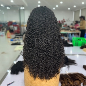 Peluca de encaje frontal de cabello humano Real 100%, precio al por mayor, cabello vietnamita, encaje rizado birmano HD - Product Image 4