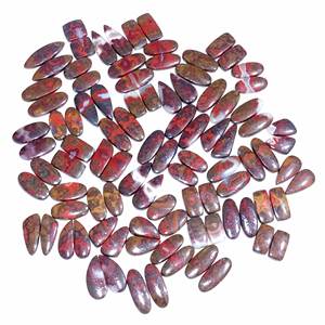 Par de ágata de cuarzo con costura marroquí natural, lote de cabujón de tamaño mixto, piedras preciosas semipreciosas sueltas para suministros de artesanía de joyería - Product Image 2