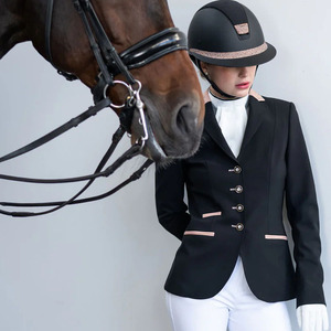 Chaqueta de Equitación Personalizable para Mujer, Chaqueta de Salto Ecuestre a la Moda, Cómoda, de Algodón, con Logotipo Personalizado - Product Image 4