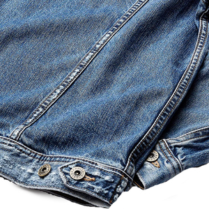 Veste en jean décontractée pour hommes au design personnalisé Veste d'hiver en denim délavé déchiré pour hommes - Product Image 6