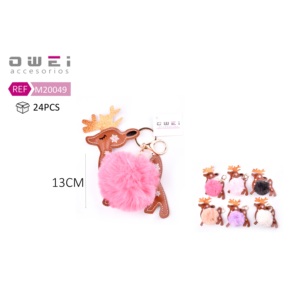 Petit porte-clés peluche noir avec cadenas Porte-clés poupée 13cm - Product Image 1