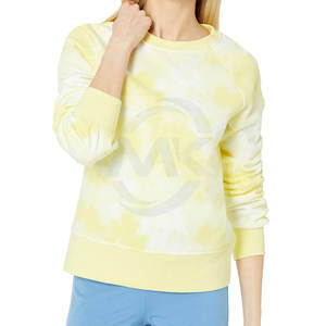 เสื้อสเวตเชิ้ตผู้หญิงลำลอง ผ้าฝ้าย/โพลีเอสเตอร์ ทรงหลวม ไม่ยับ ระบายอากาศดี สีสันปรับแต่งได้ แขนยาว มีฮู้ด - Product Image 2