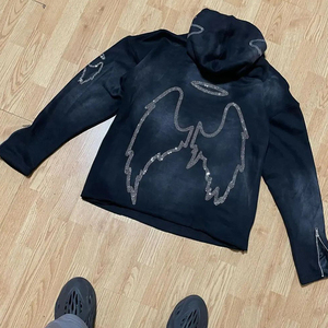 Sudadera con Capucha para Hombre, Estilo Urbano Informal de Verano, Sudadera con Estampado Gráfico, Chaqueta Roja y Negra, Sudadera Moderna OEM - Product Image 2