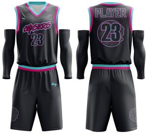 เครื่องแบบบาสเก็ตบอลของผู้ชายชุดออกกำลังกายผ้าระบายอากาศได้ดีพิมพ์ลาย - Product Image 1