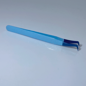 Pince à cils avec logo personnalisé en gros avec pointe en fibre d'acier inoxydable pince à épiler d'extension de marque privée - Product Image 4