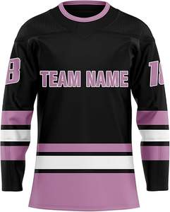2025 maillot de Hockey sur glace à manches longues personnalisé conception en sergé impression sublimée Service OEM pour l'approvisionnement en vêtements de sport en vrac du Club de l'équipe - Product Image 1
