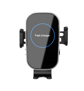 Chargeur de voiture sans fil à <span class=keywords><strong>induction</strong></span> automatique 15W à <span class=keywords><strong>charge</strong></span> rapide avec lumière d'ambiance, nouveau support de téléphone portable - Product Image 1
