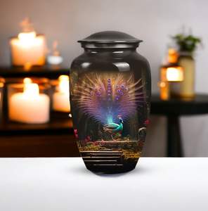 Peacock Cremation Urns Home Memorial <b>for</b> Human <b>Ashes</b> Wildlife Decorative <b>Keepsake</b> Personalized Funeral Urn <b>for</b> Male and Female - Product Image 4