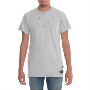 เสื้อยืดผู้ชายโอเวอร์ไซส์ผ้าฝ้าย100% เฮฟวี่เวทเสื้อยืดซักลายกรดสะพายไหล่ตกไซส์หรือผู้ชาย - Product Image 3