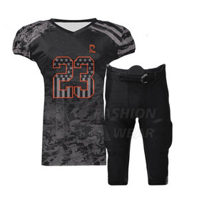 Vente en gros de maillots de football américain personnalisés Uniformes d'entraînement surdimensionnés pour jeunes et collèges Techniques courtes imprimées par sublimation - Product Image 1