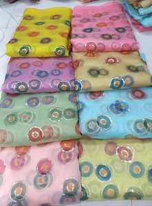 Tela estampada de organza de calidad superior de fabricante indio a precio de exportación - Product Image 3