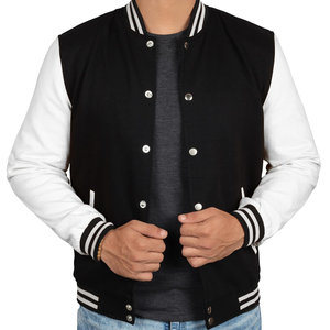 Chaqueta de Collage de alta calidad LOGOTIPO personalizado Impresión de manga Chenille Bordado Béisbol Vintage CollegeBaseballjacket para hombres - Product Image 2