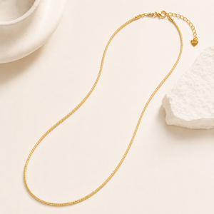 Collar <span class=keywords><strong>de</strong></span> Cadena <span class=keywords><strong>de</strong></span> Alambre Enrollado Chapado en <span class=keywords><strong>Oro</strong></span> <span class=keywords><strong>de</strong></span> Plata <span class=keywords><strong>de</strong></span> Ley 925 <span class=keywords><strong>de</strong></span> 45 cm con Cadena <span class=keywords><strong>de</strong></span> Extensión <span class=keywords><strong>de</strong></span> 5 cm y Cierre <span class=keywords><strong>de</strong></span> Mosquetón - Product Image 3