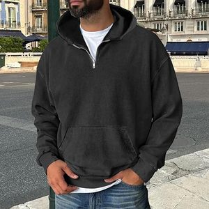 Sudadera con Capucha de Algodón Grueso con Efecto Lavado Ácido, Ofrece un Aspecto Vintage Desgastado para Moda Urbana y Ropa Casual - Product Image 5