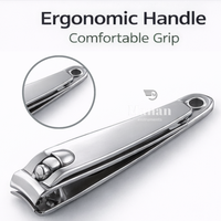 Coupe-ongles en acier inoxydable de haute qualité, lame courbée, pointe acérée, résistant à la rouille, design portable pour usage des doigts, style simple pour adultes