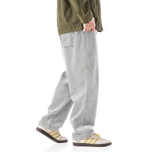 กางเกงผ้าฝ้ายเฮฟวี่เวทสำหรับผู้ชายกางเกงทรงหลวมขากว้างแบบลำลองออกแบบได้ตามต้องการ - Product Image 4