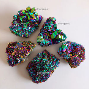 Cristal diode de quartz clair aura, améthyste, druse cristal, mini grappe d'ange, points bruts, moule de cristal, cristal - Product Image 6