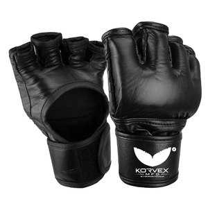 Guantes Profesionales de Cuero para MMA y Grappling con Protección Acolchada en los Nudillos, Diseño de Dedos Abiertos, Cierre Seguro en la Muñeca y Absorción de Humedad - Product Image 1