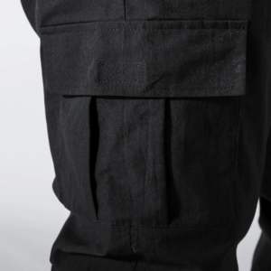 Pantalon de survêtement décontracté pour homme Pantalon de sport multi-poches mince à la mode Broderie Décoration Pantalon cargo droit Streetwear - Product Image 3