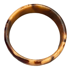 Meilleur Bracelet Jonc en Résine Fait Main, Motif Fantaisie Élégant Effet Écaille de Tortue Marron, Bijou Artisanal pour Femme, Idéal Soirée - Product Image 2