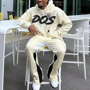 ชุดวอร์มผู้ชายแบบซ้อนทับดีไซน์ใหม่ปี 2026 ผลิตจากโพลีเอสเตอร์พิมพ์ลายแบบซับลิเมชั่น ไซส์อเมริกา เสื้อฮู้ดแบบสวมหัวมีซิปเต็มตัว - Product Image 2