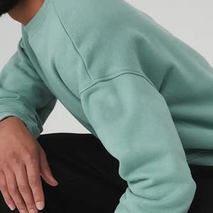 Unisex Cotton Half-Zipper <b>Sweatshirts</b> With Custom Logo 1 Piece Solid Color Lined <b>Crewneck</b> <b>Sweatshirt</b> Set for <b>Men</b> for Winter - Product Image 4