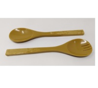 Ensemble de cuillères à salade en résine, écologiques, lavables au lave-vaisselle, 11 pouces, outils à salade modernes, cuisine à domicile, fabriqué en Inde