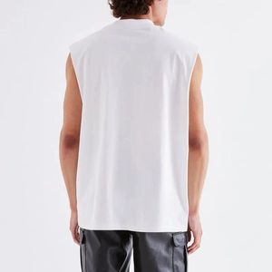 High Quality Sleeveless <b>Vest</b> Top for <b>Men</b> Customized Breathable Cotton Knitted <b>Sports</b> Tank 3D Sublimation Casual Style Embroidery - Product Image 2