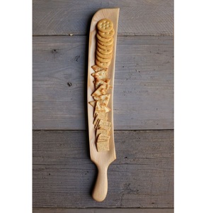Plateau de service en bois au design rustique en acacia naturel, fait main, multifonctionnel pour mariage - Product Image 4