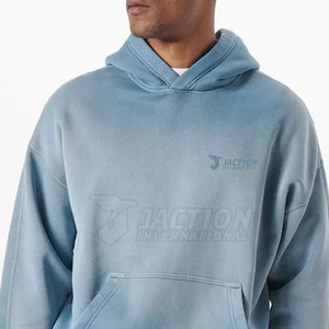 Top Design hommes basiques lavage à l'acide sweats à capuche avec Logo personnalisé 2025 dernière conception hommes nouveauté sweat à capuche - Product Image 4