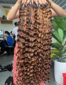 Extensions de cheveux vierges Remy humains non transformés de 30 pouces bouclés naturels du vendeur Style Curl italien trame unique vagues du Vietnam - Product Image 6