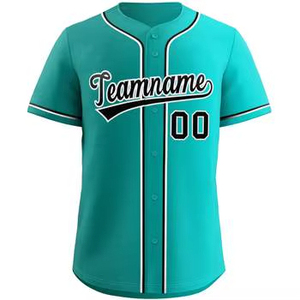 Professional Custom Logo Printed Baseball Jersey Two-Button Short Sleeve <b>V</b>-<b>neck</b> Shirt for <b>Men</b> Women Teams Clubs Wholesalers - Product Image 5