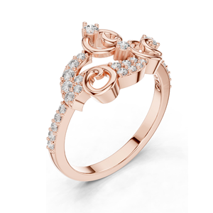 18KT, 14KT, 10KT Gold Lab Diamond Ladies <b>Ring</b> VVS-VS EF Clarity Rose, Yellow, White Gold 0.302 CT Moissanite & Lab - Product Image 5