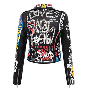 Nouveau 2024 automne et hiver décontracté haute Faux cuir veste femmes mode Streetwear court moto manteau OEM respirant - Product Image 5