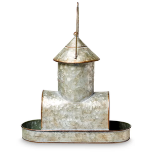 Vente en gros de mangeoire pour oiseaux en tube de jardin nouveauté extérieure graines cuivre sauvage mangeoires pour oiseaux en métal pour accrocher - Product Image 3