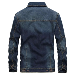 Veste en jean streetwear, mode urbaine, vêtement extérieur en jean, design personnalisé disponible, coupe moderne, légère, vestes en jean personnalisées - Product Image 2