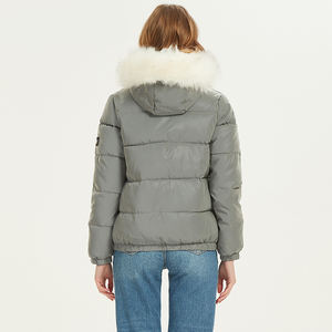 Chaqueta Acolchada para Mujer, Primavera, Formal, con Logotipo Frontal, Abrigo Acolchado Cálido, Cortavientos, con Cremallera, Informal, Largo Regular, para Clima Frío - Product Image 4