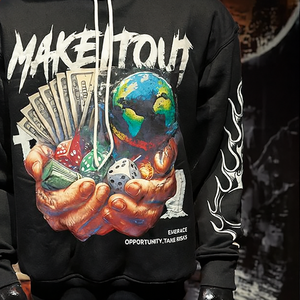 Sudadera con Capucha Corta Extra Grande de Nuevo Diseño, Unisex, con Logotipo Personalizado, Fabricante de Sudaderas con Capucha de Algodón Personalizadas para Hombre, Sudadera con Capucha Estampada Personalizada de 500 g/m² - Product Image 5